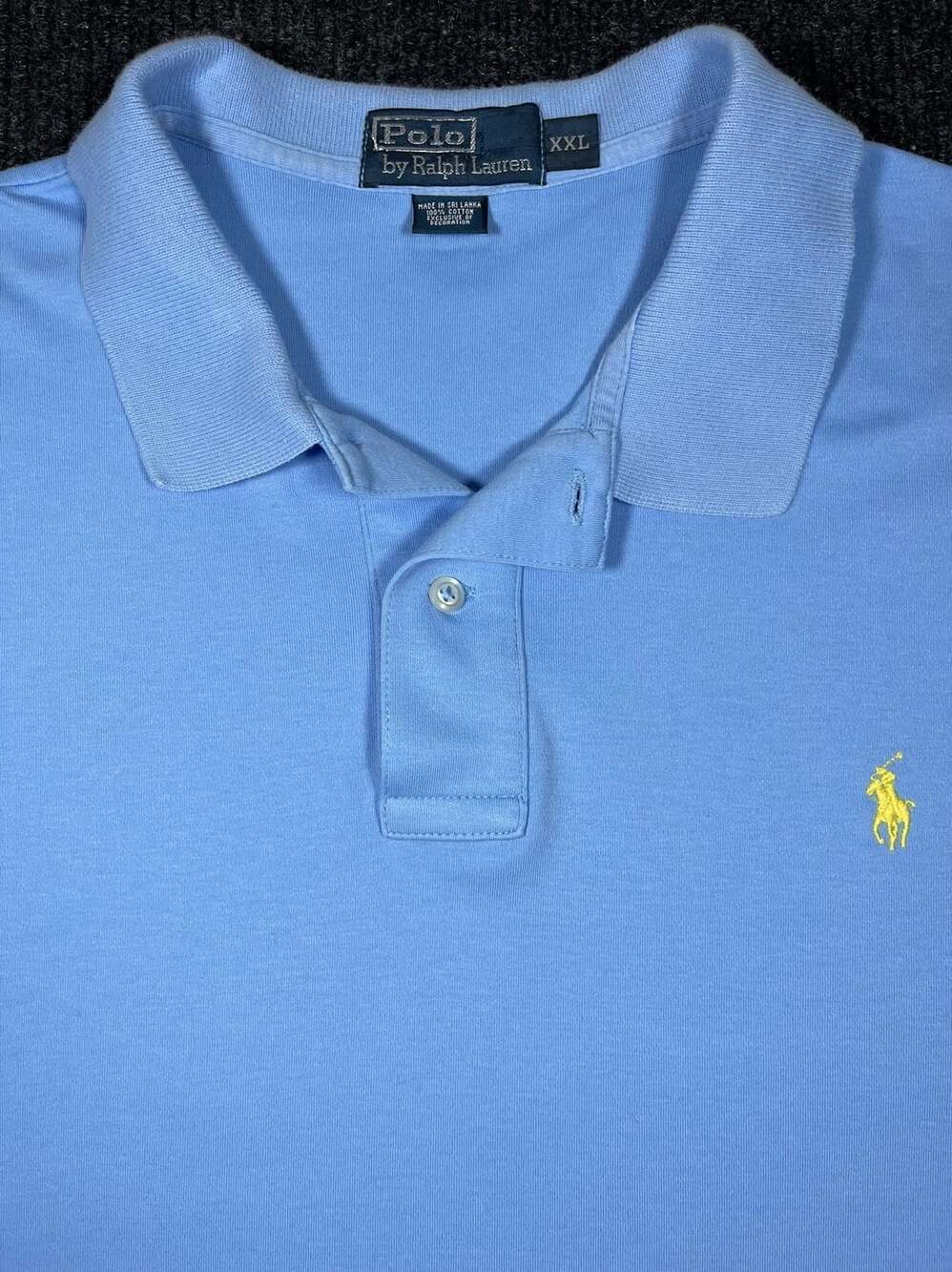 Polo Ralph Lauren Polo Shirt Size XXL Light Blue Cotton Short Sleeve